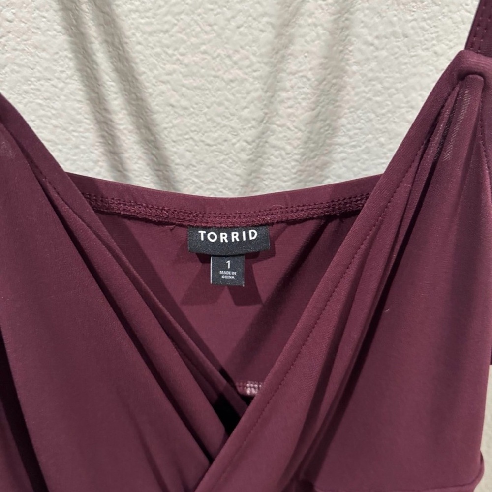 TORRID Burgundy Wrap Camisol - Picture 3 of 4